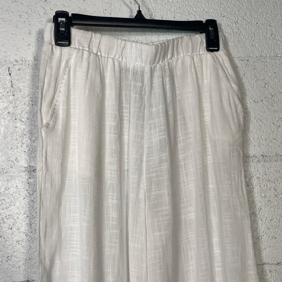 Cotton on Women's Relaxed Beach Pants Cover-up - White small - Picture 3 of 9